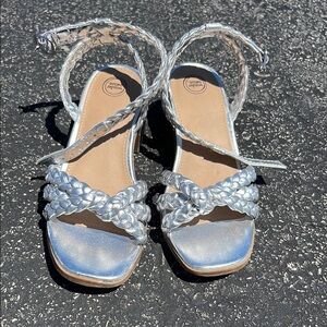 Wonder Nation Silver Kids Dress Shoes - Never Worn